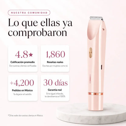 Depiladora Mujer Con Doble Cabezal