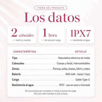 Depiladora Mujer Con Doble Cabezal