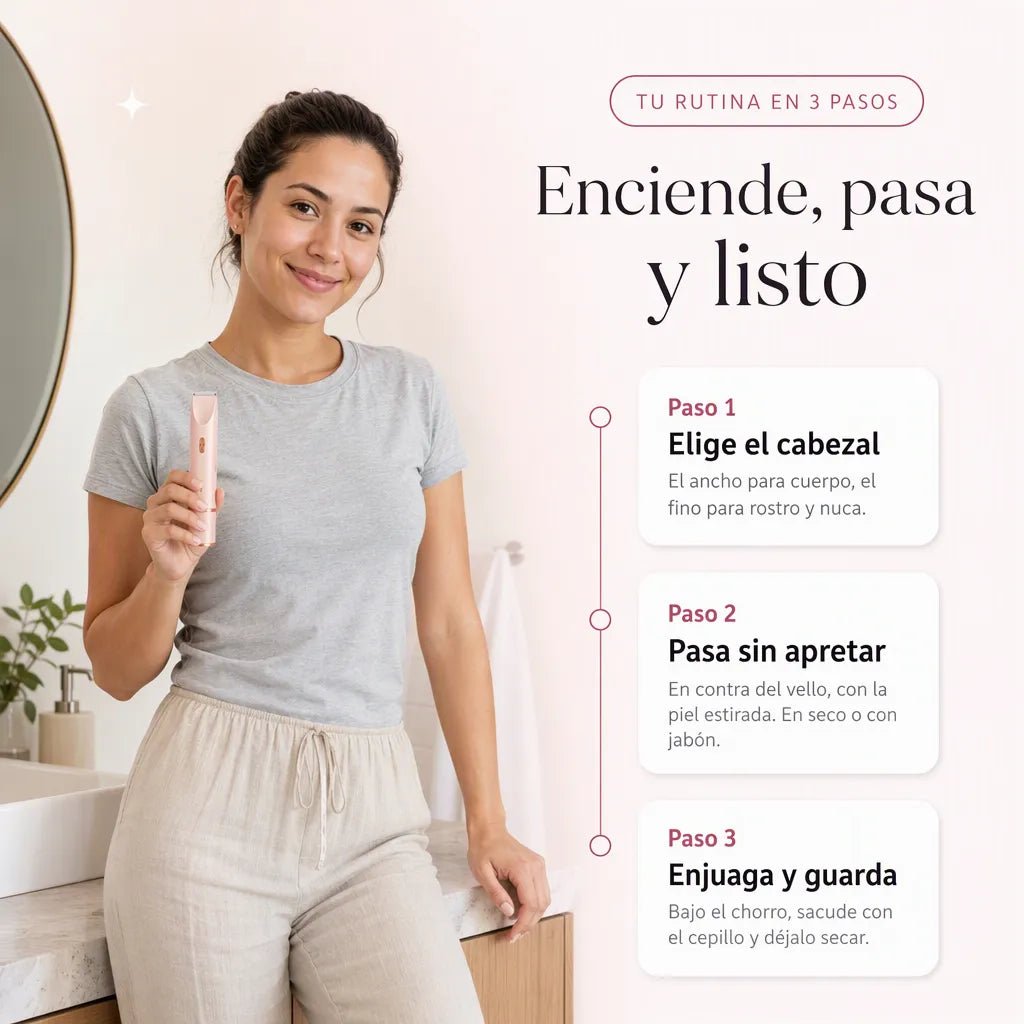 Depiladora Mujer Con Doble Cabezal