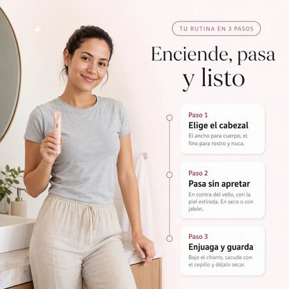 Depiladora Mujer Con Doble Cabezal