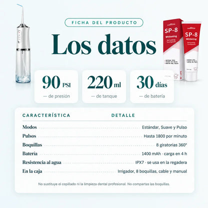 Irrigador Bucal Limpiador De Dientes + Regalo
